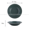 Nordic Matte Deep Dish Disc Korean Creative Brown Line Shallow Bowl 8.5" Nordic Matte Deep Dish Disc Korean Creative Brown Line Shallow Bowl 8.5"