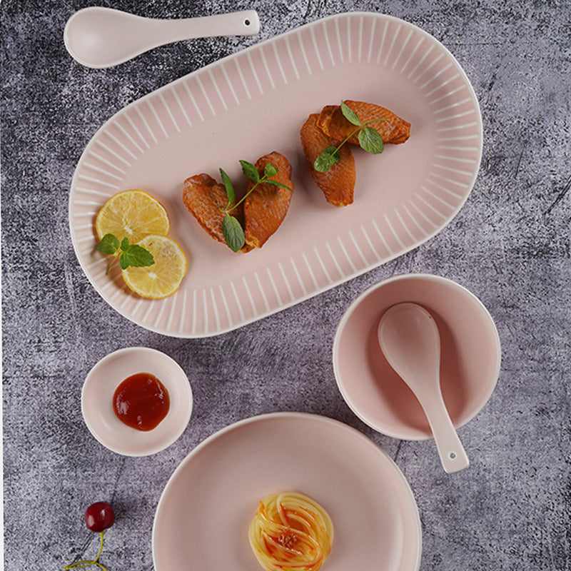 Minimalist Dinnerware Set: Solid Color Ceramic Bowls and Plates for Elegant Home Dining Minimalist Dinnerware Set: Solid Color Ceramic Bowls and Plates for Elegant Home Dining