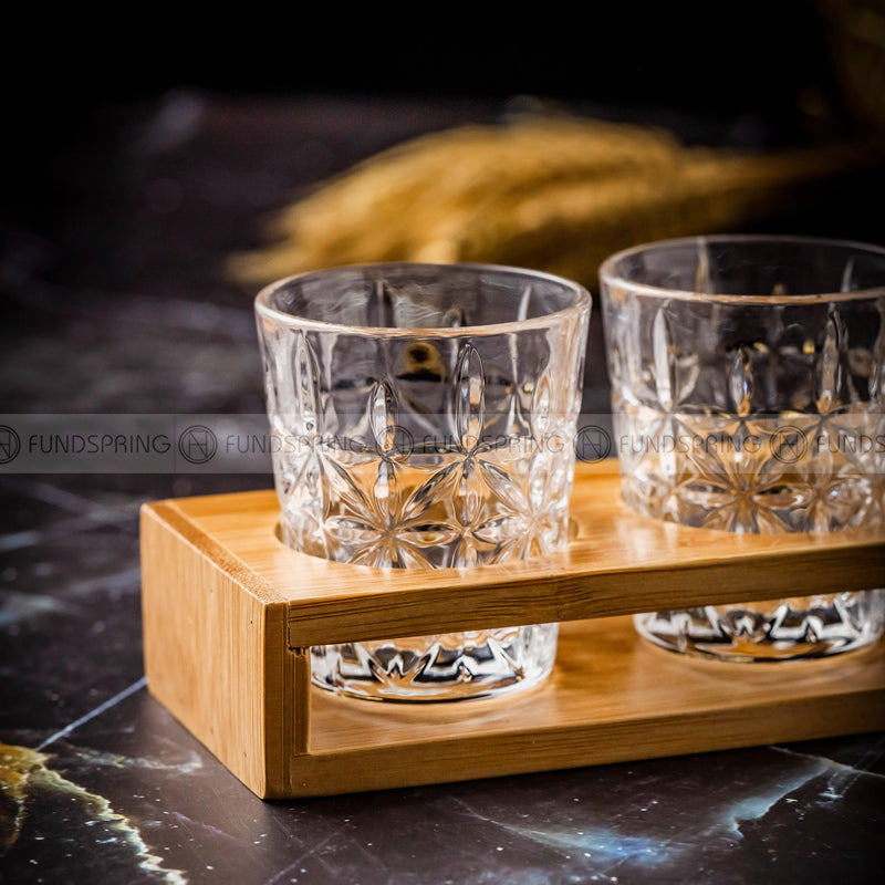 Carved Glass Tumbler Household Wine Glass Spirit Glass Set with Cup Rack Carved Glass Tumbler Household Wine Glass Spirit Glass Set with Cup Rack