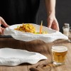 Ceramic White Plate Artistic Conception Tableware Oyster Platter Ceramic White Plate Artistic Conception Tableware Oyster Platter