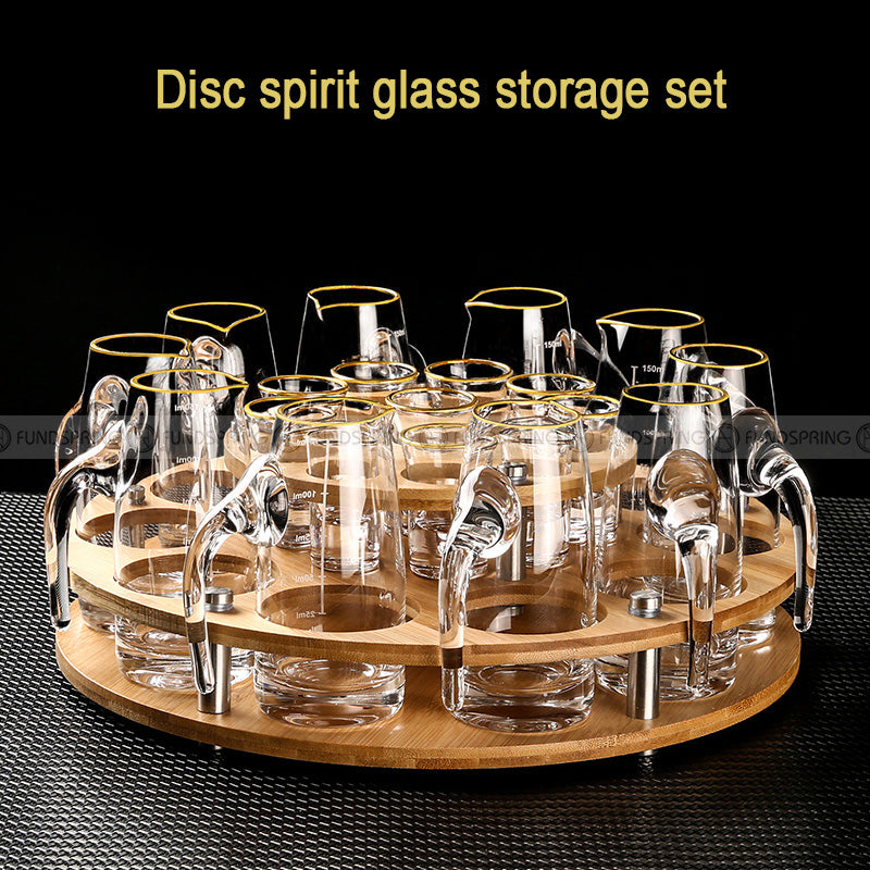 White Spirit Dispenser Set Gold-rimmed Crystal Glass Liquor Glass White Spirit Dispenser Set Gold-rimmed Crystal Glass Liquor Glass