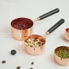 Thickened Copper Plated Baking Spoon Wooden Handle Measuring Cup Set of 4 Thickened Copper Plated Baking Spoon Wooden Handle Measuring Cup Set of 4