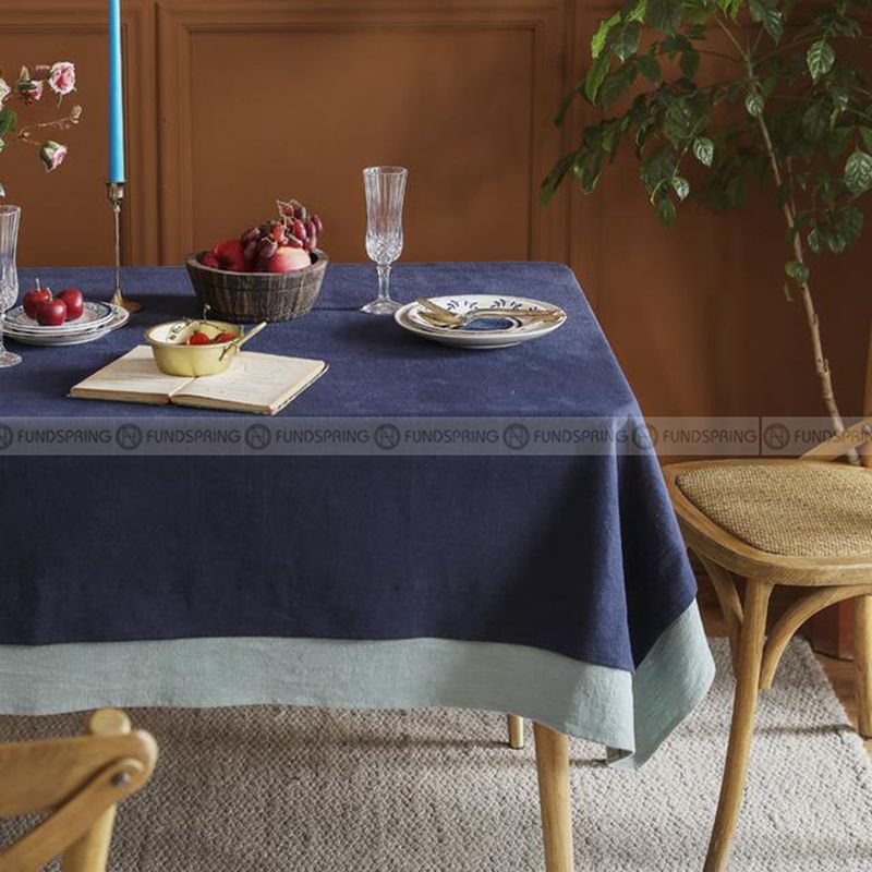 Combe Tablecloth Pastoral Solid Color Cotton Linen Table Clothes Combe Tablecloth Pastoral Solid Color Cotton Linen Table Clothes
