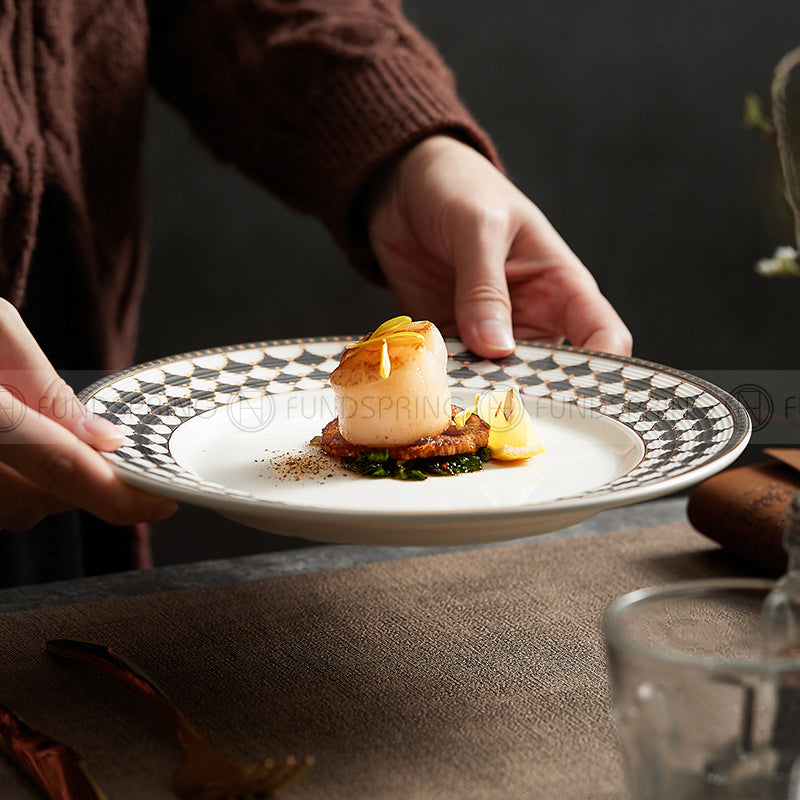 Weiss Series Straw Hat Dish Restaurant Dinnerware Shallow Plate Weiss Series Straw Hat Dish Restaurant Dinnerware Shallow Plate