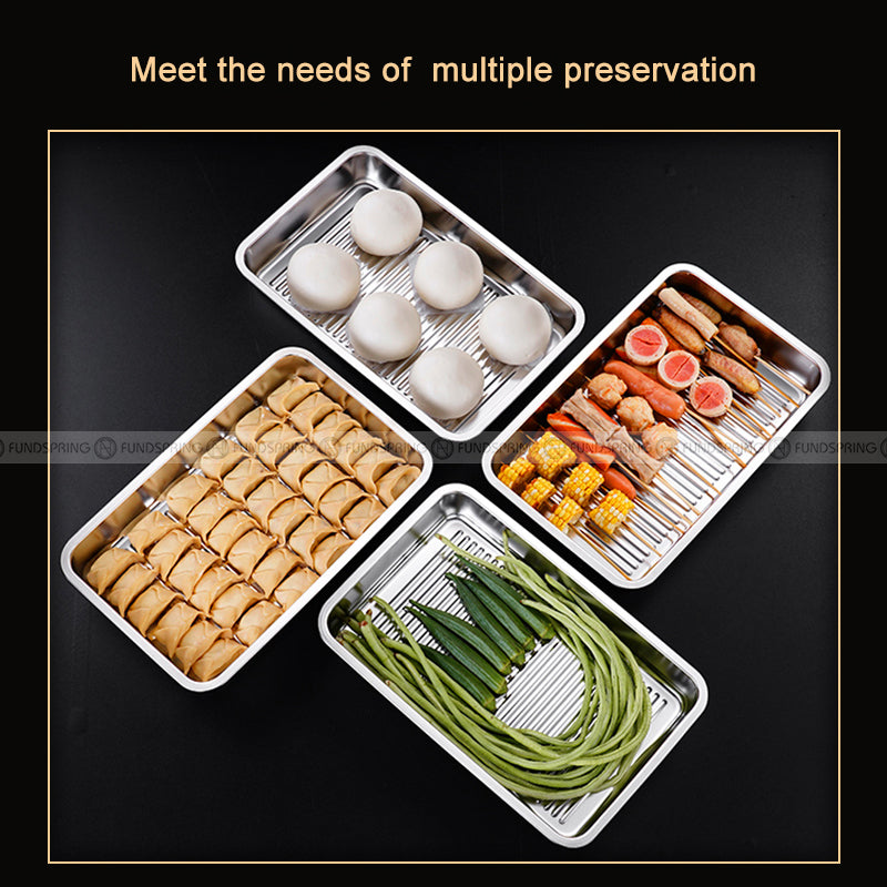 304 Stainless Steel Storage Box Dumpling Plate Fresh-keeping Box 304 Stainless Steel Storage Box Dumpling Plate Fresh-keeping Box