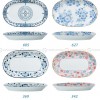 Japanese Blue and White Under-glazed Ceramic Oval Platter 12" Set of 2 Japanese Blue and White Under-glazed Ceramic Oval Platter 12" Set of 2