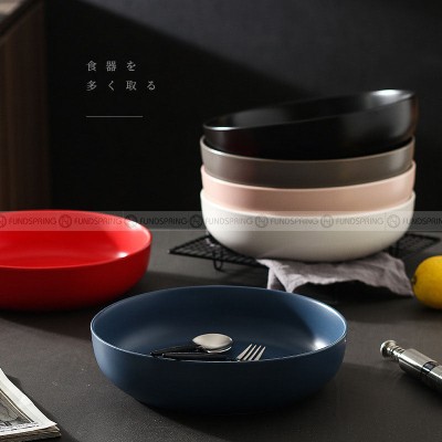 Creative Tableware Ceramic Round Bowl Big Soup Bowl Colors Deep Plate 10" Creative Tableware Ceramic Round Bowl Big Soup Bowl Colors Deep Plate 10"