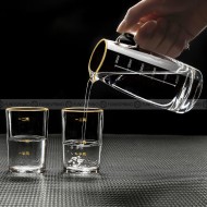 Crystal Liquor Spirit Glass Set with Scale Chinese Baijiu Glass Set Crystal Liquor Spirit Glass Set with Scale Chinese Baijiu Glass Set