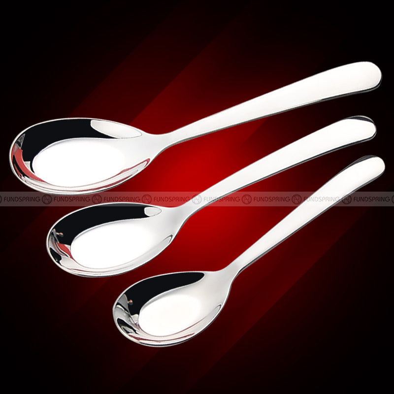 Flat Bottom Spoon Food Grade 304 Stainless Steel Spoon Soup Spoon Flat Bottom Spoon Food Grade 304 Stainless Steel Spoon Soup Spoon