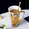 European Bone China Mug: Large-capacity Ceramic Cup With Lid And Spoon European Bone China Mug: Large-capacity Ceramic Cup With Lid And Spoon