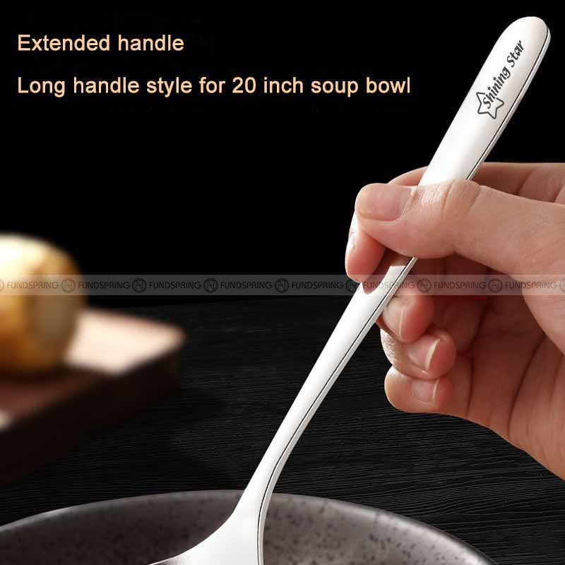 304 Stainless Steel Soup Spoon Deeper Long Spoon Mirror Polishing 304 Stainless Steel Soup Spoon Deeper Long Spoon Mirror Polishing