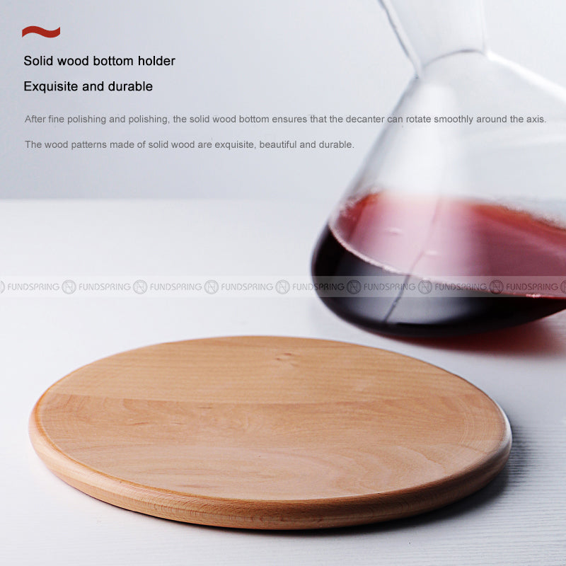 Crystal Glass Wine Decanter Balance Tumbler with Wooden Base Decanter Crystal Glass Wine Decanter Balance Tumbler with Wooden Base Decanter