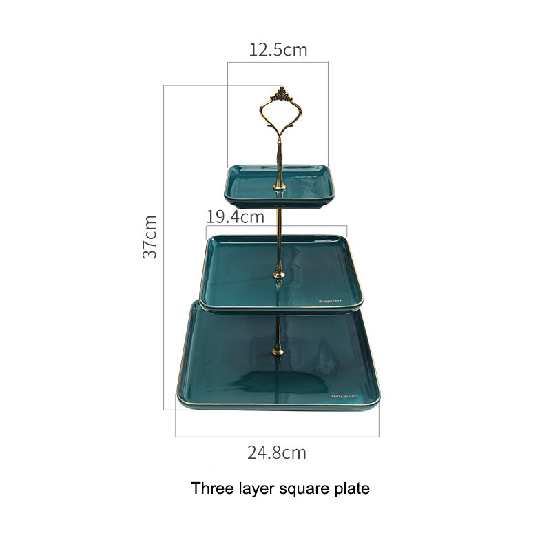 Porcelain Multi-Layer String Plate: Elegant Cake, Dessert, and Fruit Stand Porcelain Multi-Layer String Plate: Elegant Cake, Dessert, and Fruit Stand