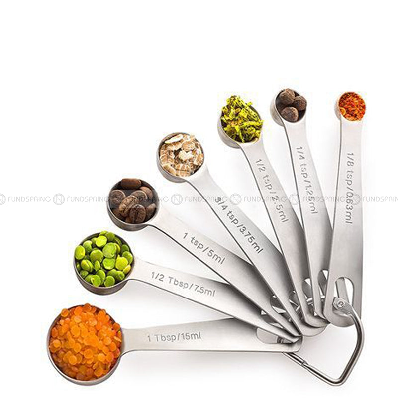 Precision Measuring Set: 14-Piece Stainless Steel Spoons and Cups Ensemble Precision Measuring Set: 14-Piece Stainless Steel Spoons and Cups Ensemble