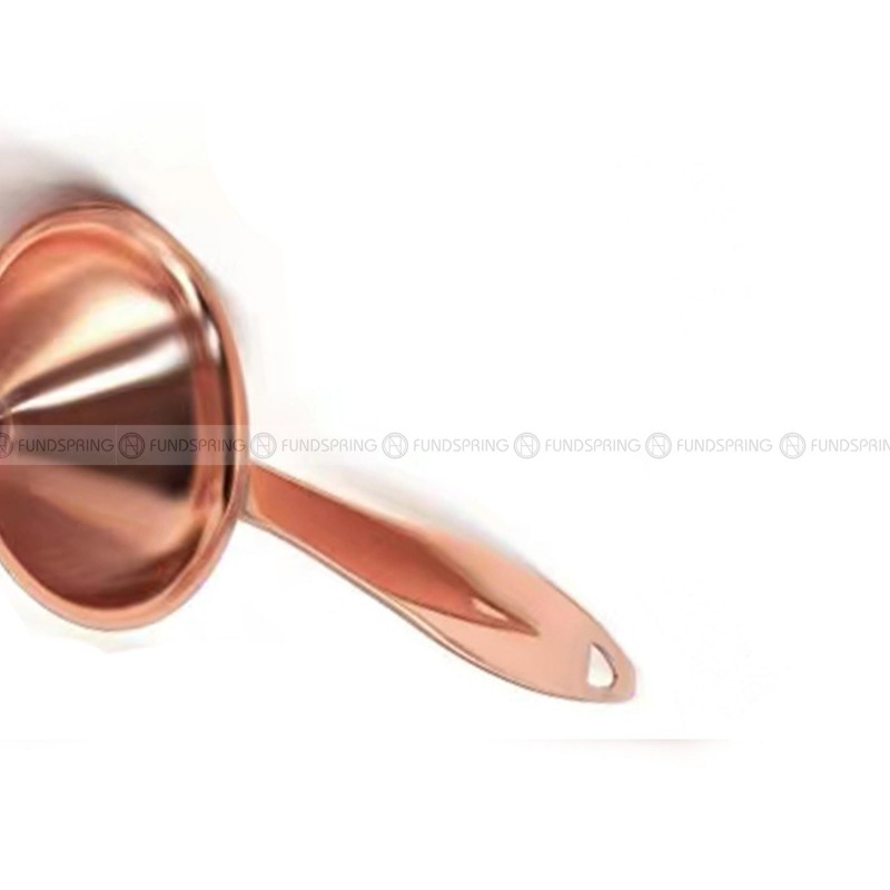 Rose Gold Stainless Steel Oil Leakage With Handle Cone Funnel Set of 3 Rose Gold Stainless Steel Oil Leakage With Handle Cone Funnel Set of 3