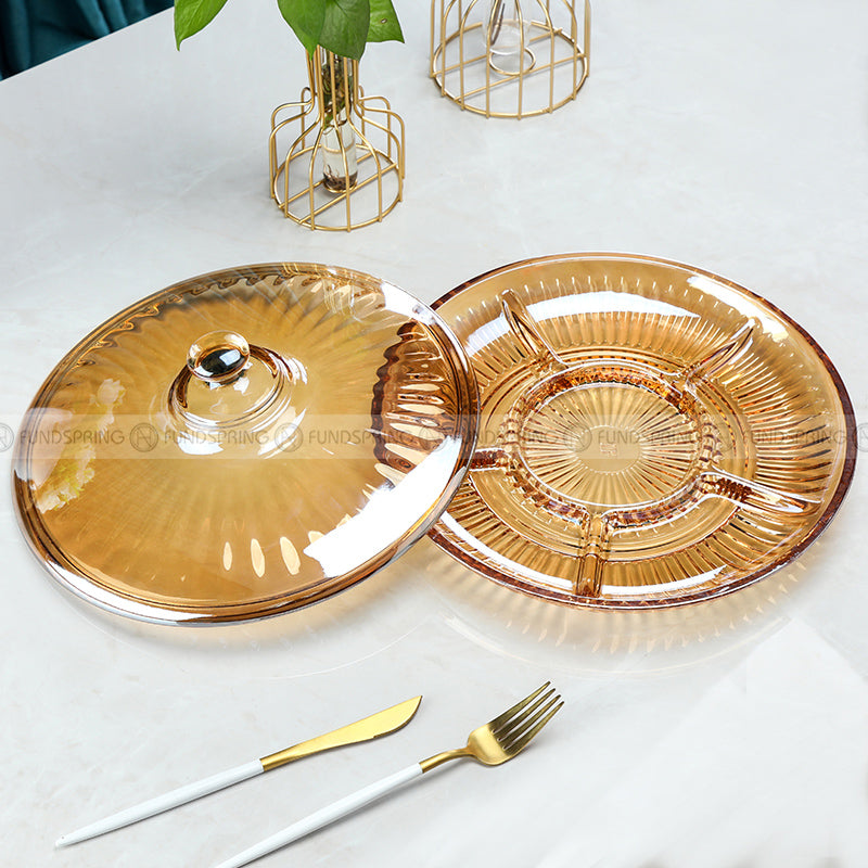 Glass Elegance: Flat-bottomed Compote Set with Lid for Dried Fruits and Nuts Glass Elegance: Flat-bottomed Compote Set with Lid for Dried Fruits and Nuts