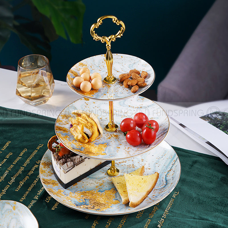 Bone China Multi-layer Dessert Plate Stand Rack Fruit Plate Bone China Multi-layer Dessert Plate Stand Rack Fruit Plate