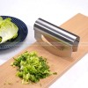Stainless Steel Double-end Cutter Salad Mincer Vegetable Cheese Knife