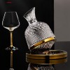 Crystal Gyro Rotating Decanter Tumbler Wine Aerator with Gold Rim 1500ML