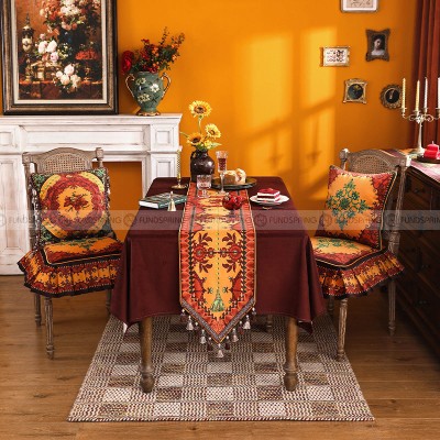 Byron Table Runner Road of Poet Decorative Cloth Velvet Table Cover Byron Table Runner Road of Poet Decorative Cloth Velvet Table Cover