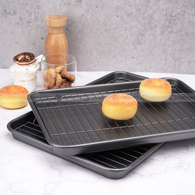 Baking Tools Rectangular Baking Pan with Grill Thick Carbon Steel Pan Baking Tools Rectangular Baking Pan with Grill Thick Carbon Steel Pan