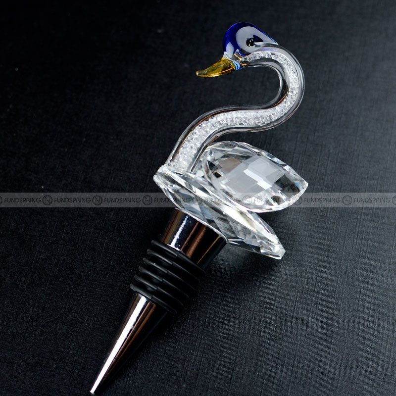 Crystal Swan Diamond Red Wine Stopper Creative Glass Wine Stopper Crystal Swan Diamond Red Wine Stopper Creative Glass Wine Stopper