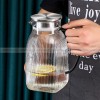 Nordic Elegance Glass Mugs: Vertical Stripes Tea & Coffee Cups with Handle Nordic Elegance Glass Mugs: Vertical Stripes Tea & Coffee Cups with Handle