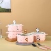 Double-eared Soup Bowl With Lid - Household Ceramic Bowl, Ideal for One-person Tableware