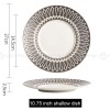 Nordic White-grey-gold Dinner Plate Weiss Series Ceramic Electroplating Shallow Plate Nordic White-grey-gold Dinner Plate Weiss Series Ceramic Electroplating Shallow Plate