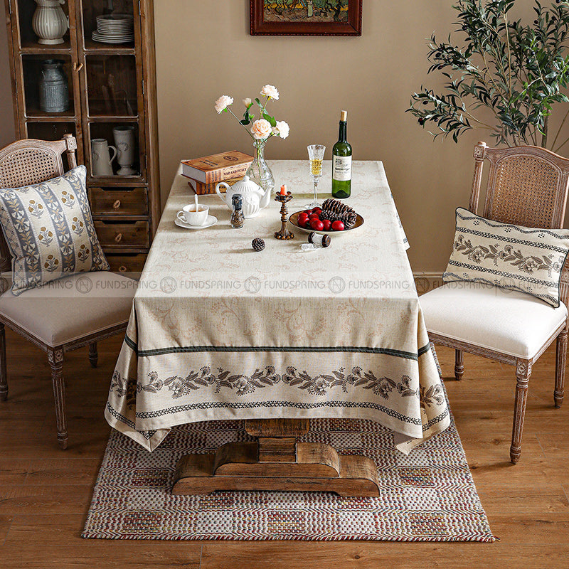 Dolores Tablecloth Dining Table Cover Cotton Linen Table Cloth Dolores Tablecloth Dining Table Cover Cotton Linen Table Cloth