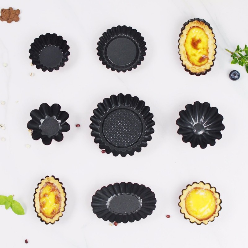 Flower Shaped Pie Plate Cake Egg Tart Mold Non-stick Baking Tray 4 Pcs Flower Shaped Pie Plate Cake Egg Tart Mold Non-stick Baking Tray 4 Pcs