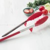 Food Clips Stainless Steel Bread Food Tongs Outdoor BBQ Tools with Pad Food Clips Stainless Steel Bread Food Tongs Outdoor BBQ Tools with Pad