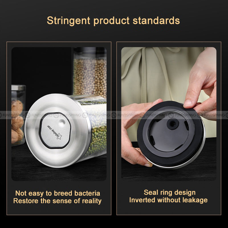 Airtight Jar Food Grade Glass Bottle Jar With Lid Dry Food Storage Box Airtight Jar Food Grade Glass Bottle Jar With Lid Dry Food Storage Box