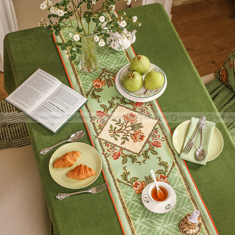Santa Tia Table Runner Desk Cover Towel Decorative Velvet Table Cover Santa Tia Table Runner Desk Cover Towel Decorative Velvet Table Cover