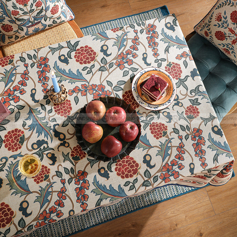 Puno Tablecloth Pastoral Vintage Cotton Linen Waterproof Table Clothes Puno Tablecloth Pastoral Vintage Cotton Linen Waterproof Table Clothes