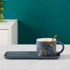 Contemporary Minimalist Marbled Coffee Cup for Stylish Afternoon Tea Snacking