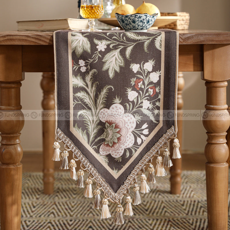 Kozwald Table Runner Simple Modern Linen Waterproof Brown Table Runner Kozwald Table Runner Simple Modern Linen Waterproof Brown Table Runner