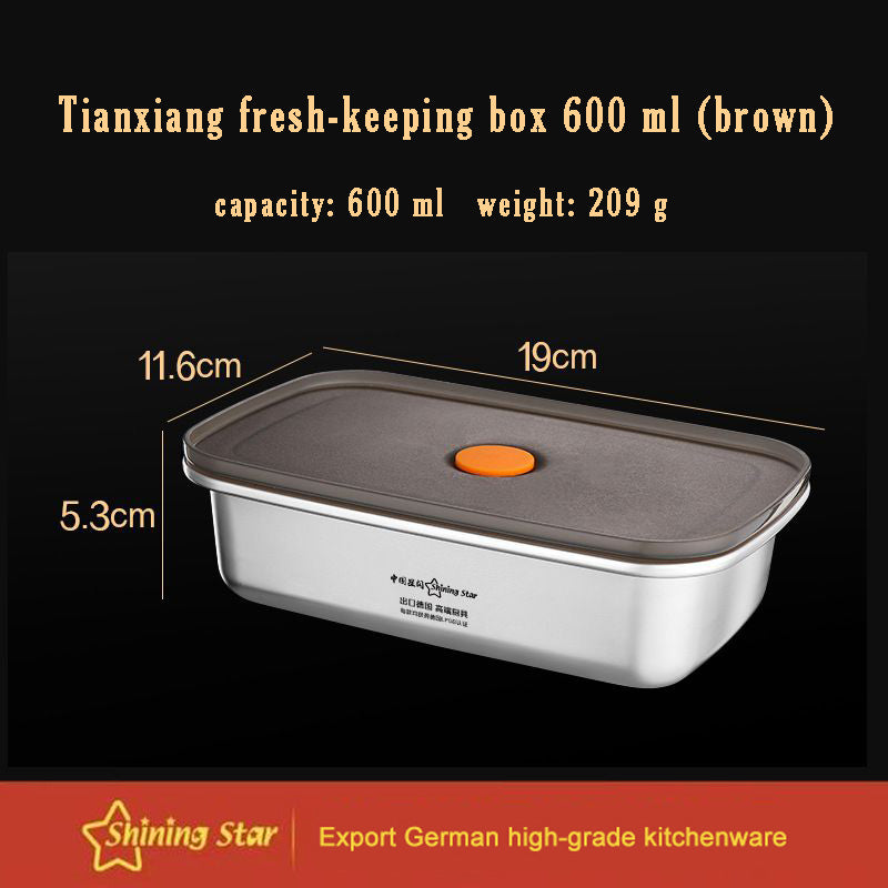 304 Stainless Steel Food Grade Fresh-keeping Box Storage Box Lunch Box 304 Stainless Steel Food Grade Fresh-keeping Box Storage Box Lunch Box