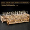 Crystal Glass Wine Dispenser Set Chinese Baijiu Cups with Scale and Wooden Rack Crystal Glass Wine Dispenser Set Chinese Baijiu Cups with Scale and Wooden Rack