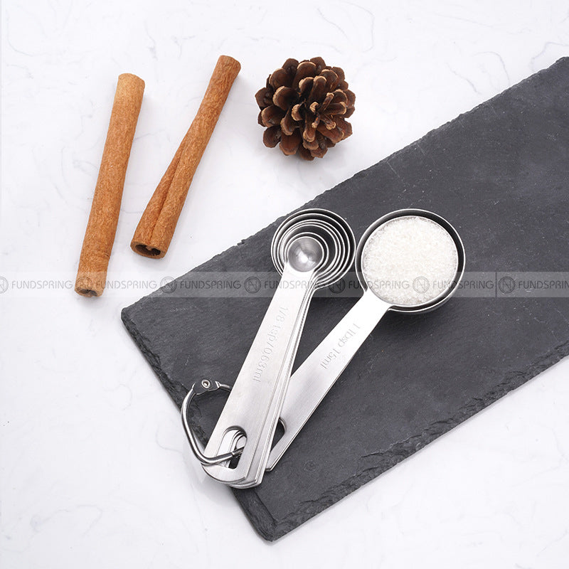 Baking Scale Measure Spoon Stainless Steel Round Measuring Spoon Set of 9 Baking Scale Measure Spoon Stainless Steel Round Measuring Spoon Set of 9