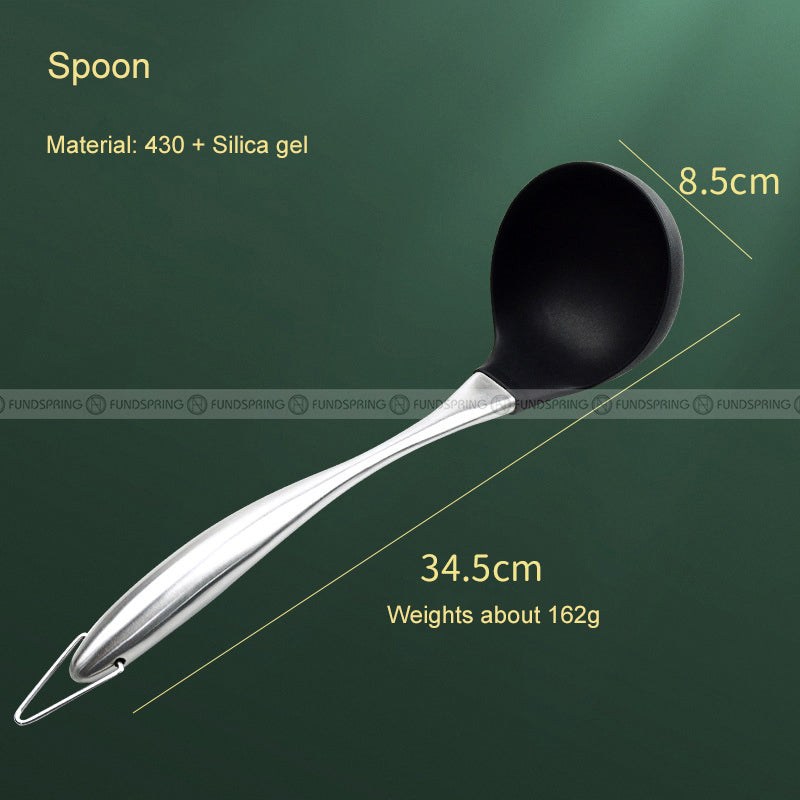 Stainless Steel Cooking Utensils Non-stick Silicone Spatula/Ladle Stainless Steel Cooking Utensils Non-stick Silicone Spatula/Ladle