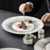 Designer Dinnerware Collection Weiss Series Ceramic White/Sliver Plate Designer Dinnerware Collection Weiss Series Ceramic White/Sliver Plate