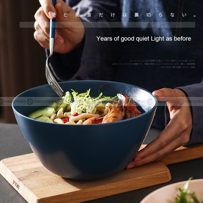 Ceramic Matte Bowl Household Fresh Deep Bowl Colors Noodle Bowl 8" Ceramic Matte Bowl Household Fresh Deep Bowl Colors Noodle Bowl 8"