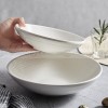 Nordic Ceramic Underglaze Dinnerware Weiss Series White Trumpet Bowl Nordic Ceramic Underglaze Dinnerware Weiss Series White Trumpet Bowl