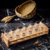 Carved Glass Tumbler Household Wine Glass Spirit Glass Set with Cup Rack Carved Glass Tumbler Household Wine Glass Spirit Glass Set with Cup Rack