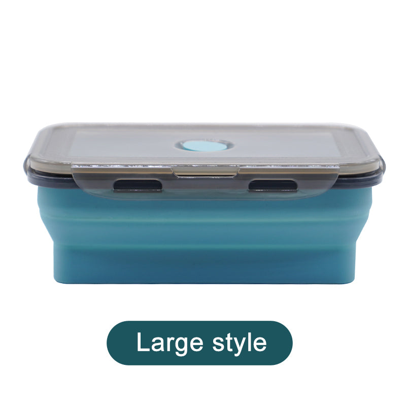 Foldable Silicone Lunch Box Microwave Oven Crisper Sealing Box Foldable Silicone Lunch Box Microwave Oven Crisper Sealing Box