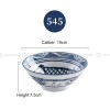 Blue and White Under Glazed Ceramic Bowl Japan Style 7.5" Set of 4 Blue and White Under Glazed Ceramic Bowl Japan Style 7.5" Set of 4