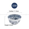 Blue and White Under Glazed Ceramic Bowl Japan Style 4.5" Set of 4 Blue and White Under Glazed Ceramic Bowl Japan Style 4.5" Set of 4