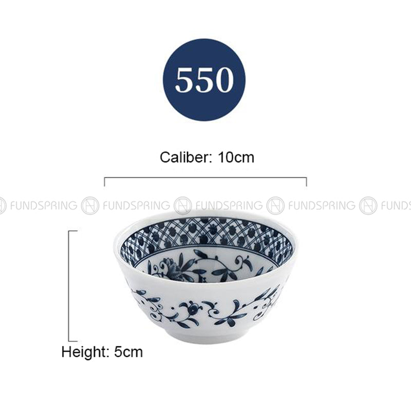 Japanese Blue and White Ceramic Bowl Underglazed Bowl 3.8'' Set of 4 Japanese Blue and White Ceramic Bowl Underglazed Bowl 3.8'' Set of 4