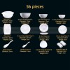 Simplism Bone China Cube Dinnerware Set Pure White Ceramic Utensils
